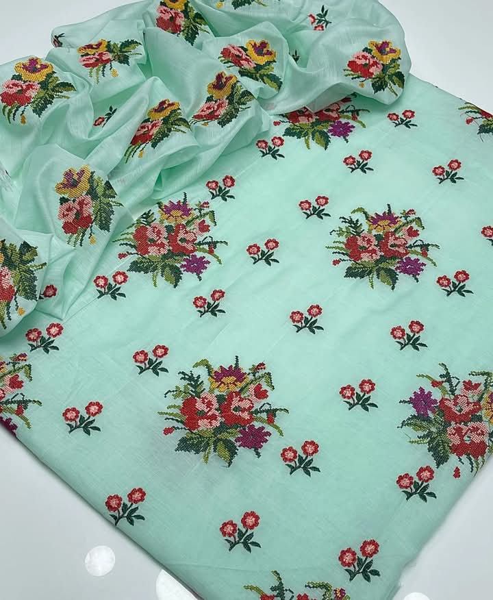 Fancy Lining Soft Chiffon 2 PC Suit