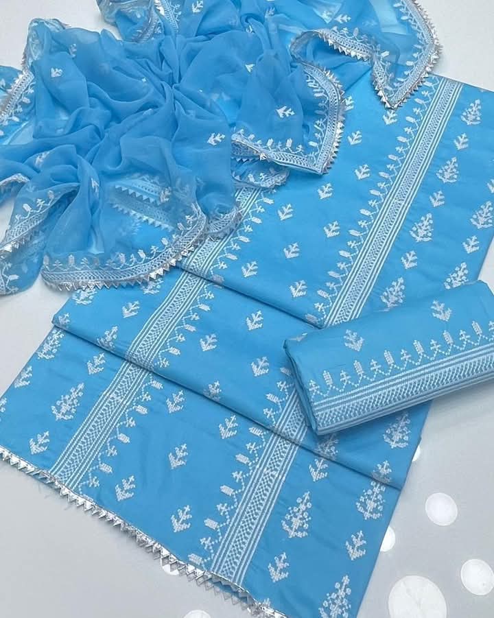 Chunri & Press Gotta Jaal Work Collection 2PC