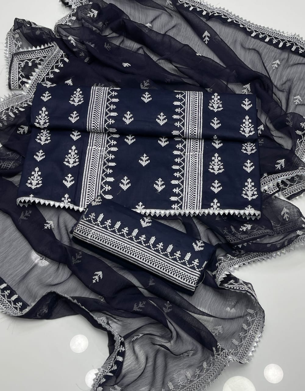 Chunri & Press Gotta Jaal Work Collection 2PC