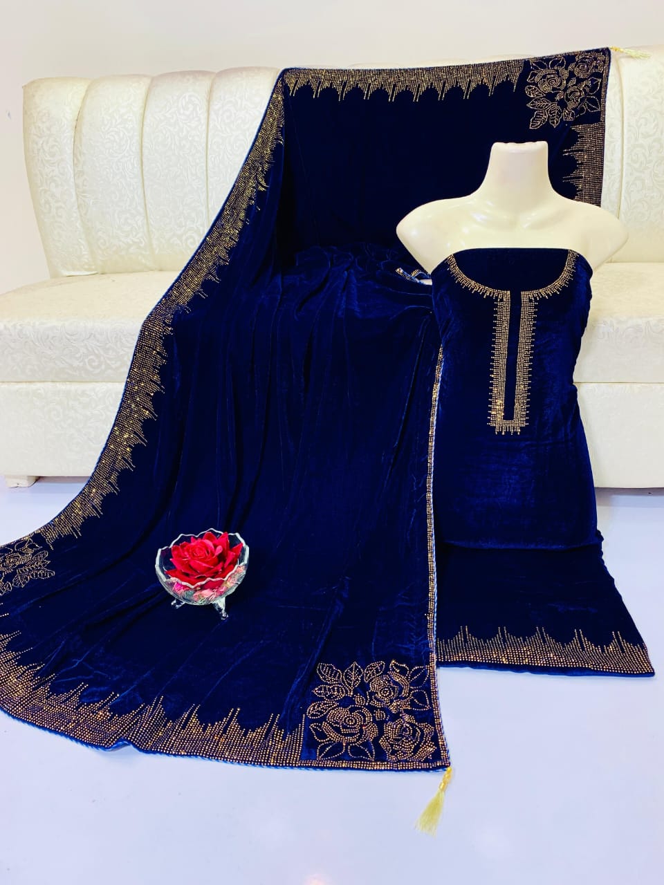 New Dmc Stone Work Collection 3PC Suit