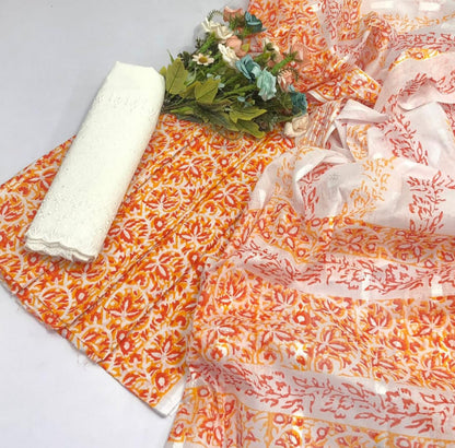 Lawn Cotton 3PC Unstitched Suit