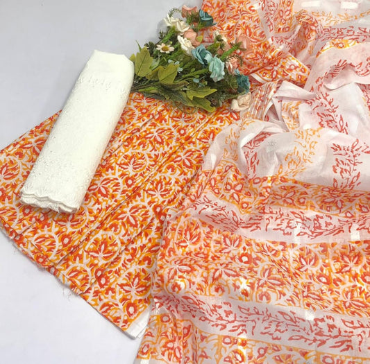 Lawn Cotton 3PC Unstitched Suit