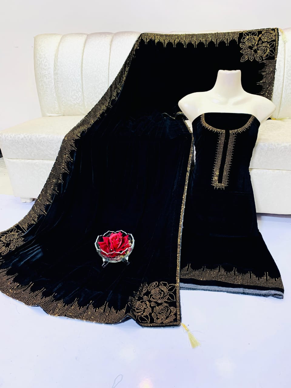New Dmc Stone Work Collection 3PC Suit
