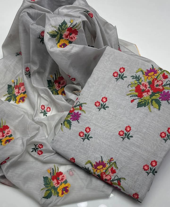 Fancy Lining Soft Chiffon 2 PC Suit