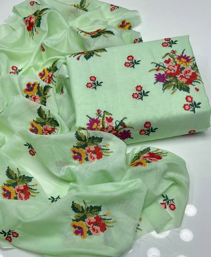 Fancy Lining Soft Chiffon 2 PC Suit