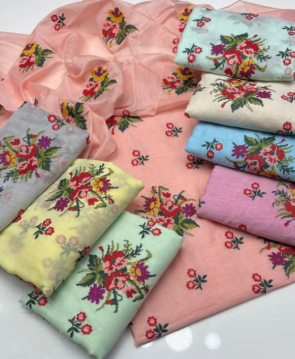 Fancy Lining Soft Chiffon 2 PC Suit