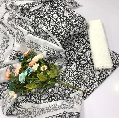Lawn Cotton 3PC Unstitched Suit