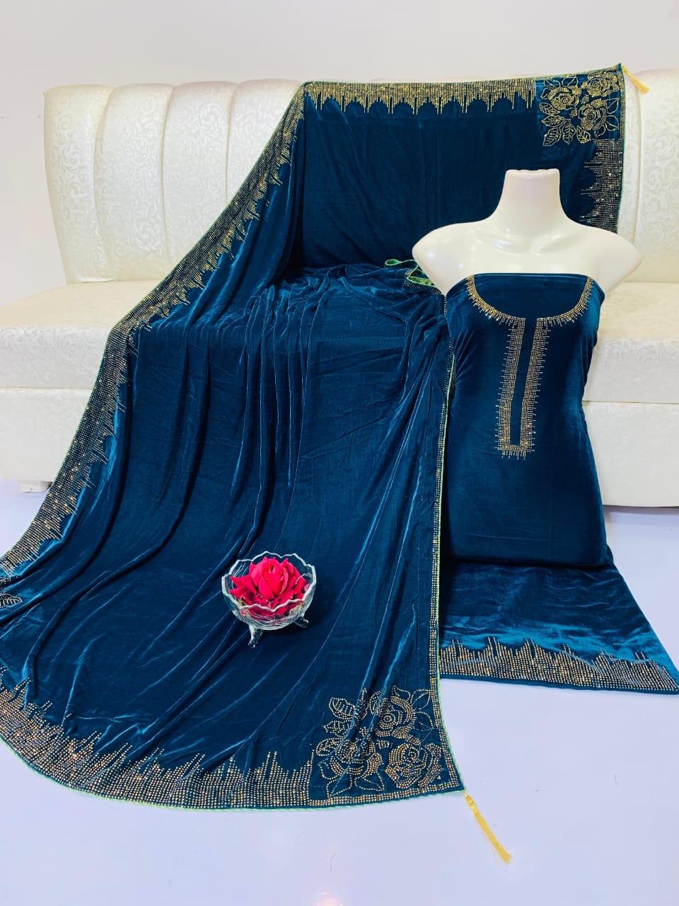 New Dmc Stone Work Collection 3PC Suit