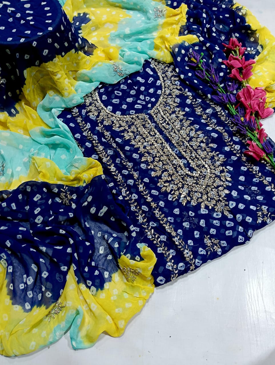 Chunri maroori gotta gala work collection 2pc.