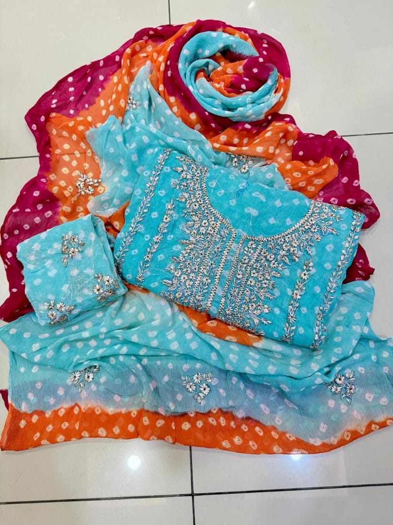 Chunri maroori gotta gala work collection 2pc.