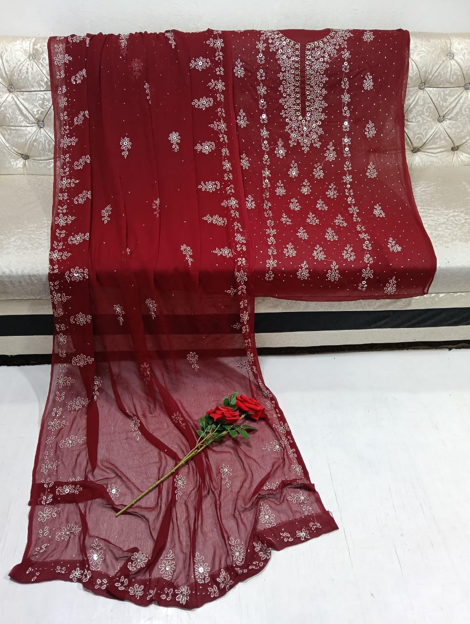 chicken kari Mukesh work collection 2pc.