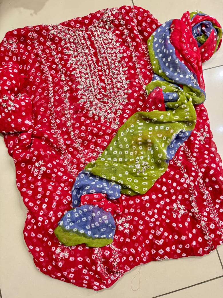 Chunri maroori gotta gala work collection 2pc.