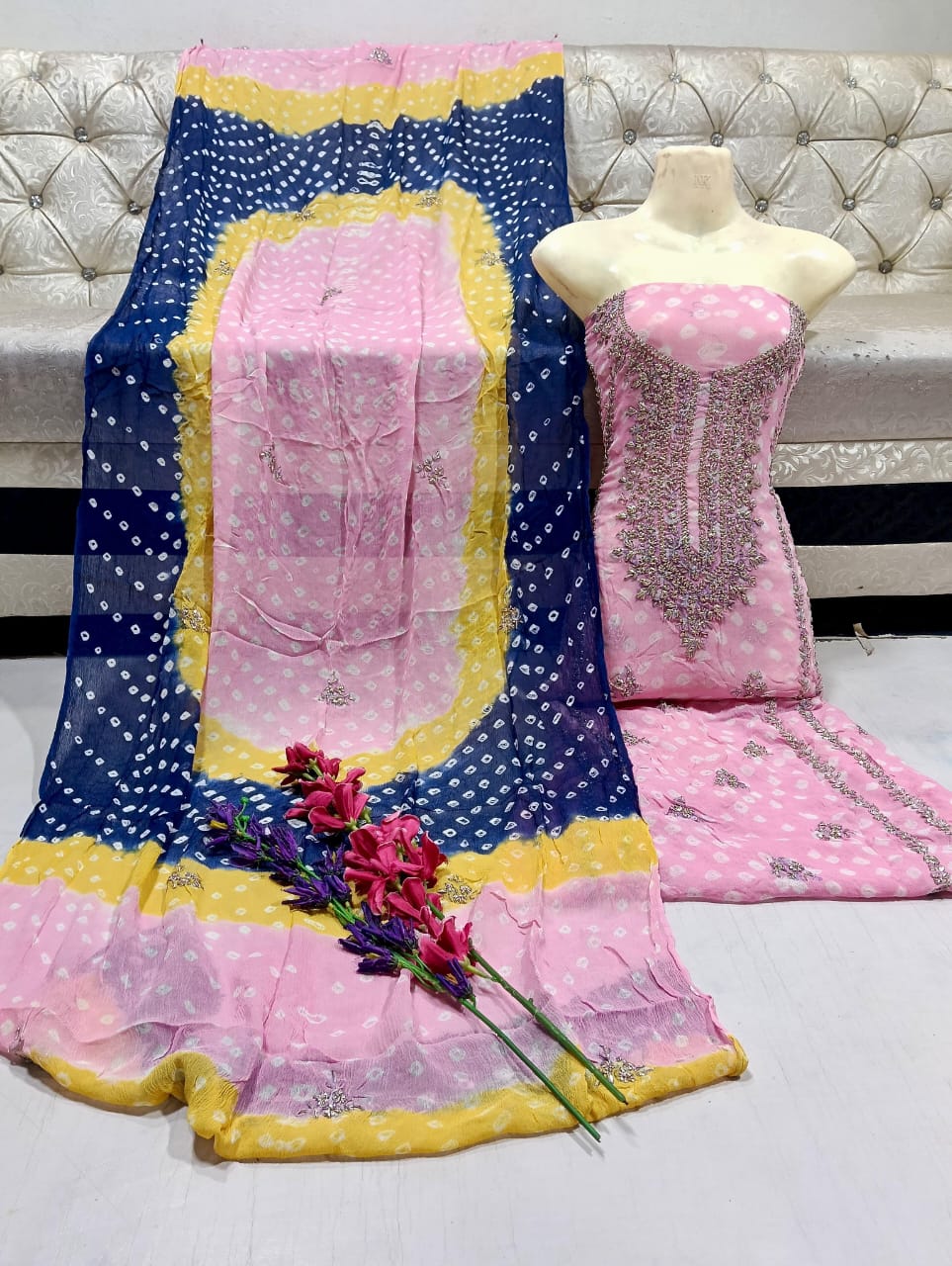 Chunri maroori gotta gala work collection 2pc.