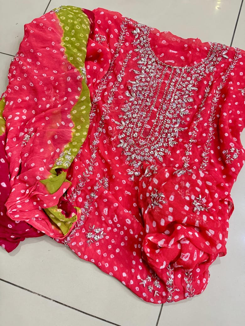 Chunri maroori gotta gala work collection 2pc.