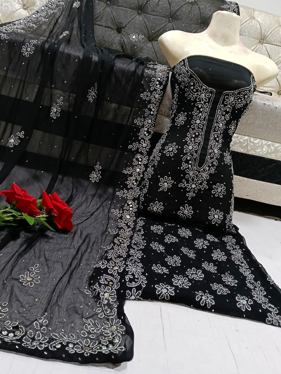 chicken kari Mukesh work collection 2pc.