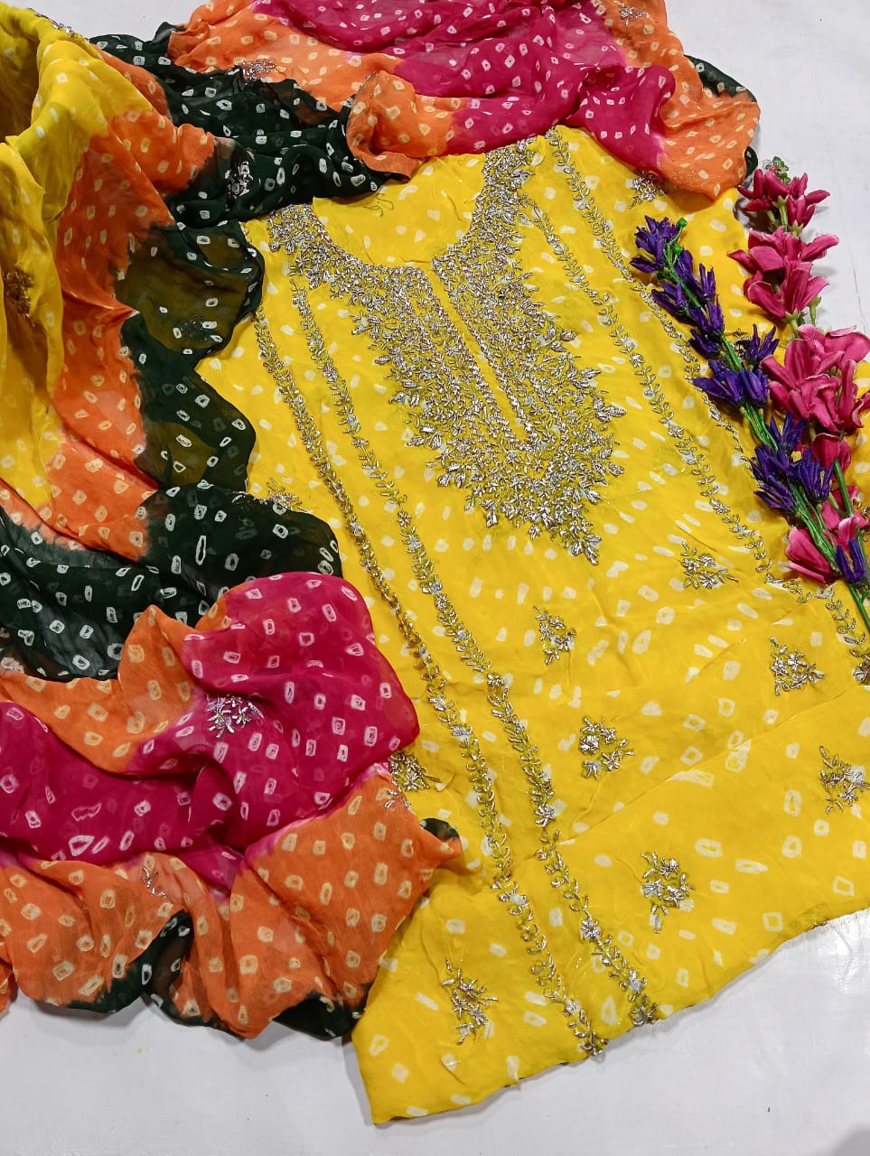 Chunri maroori gotta gala work collection 2pc.